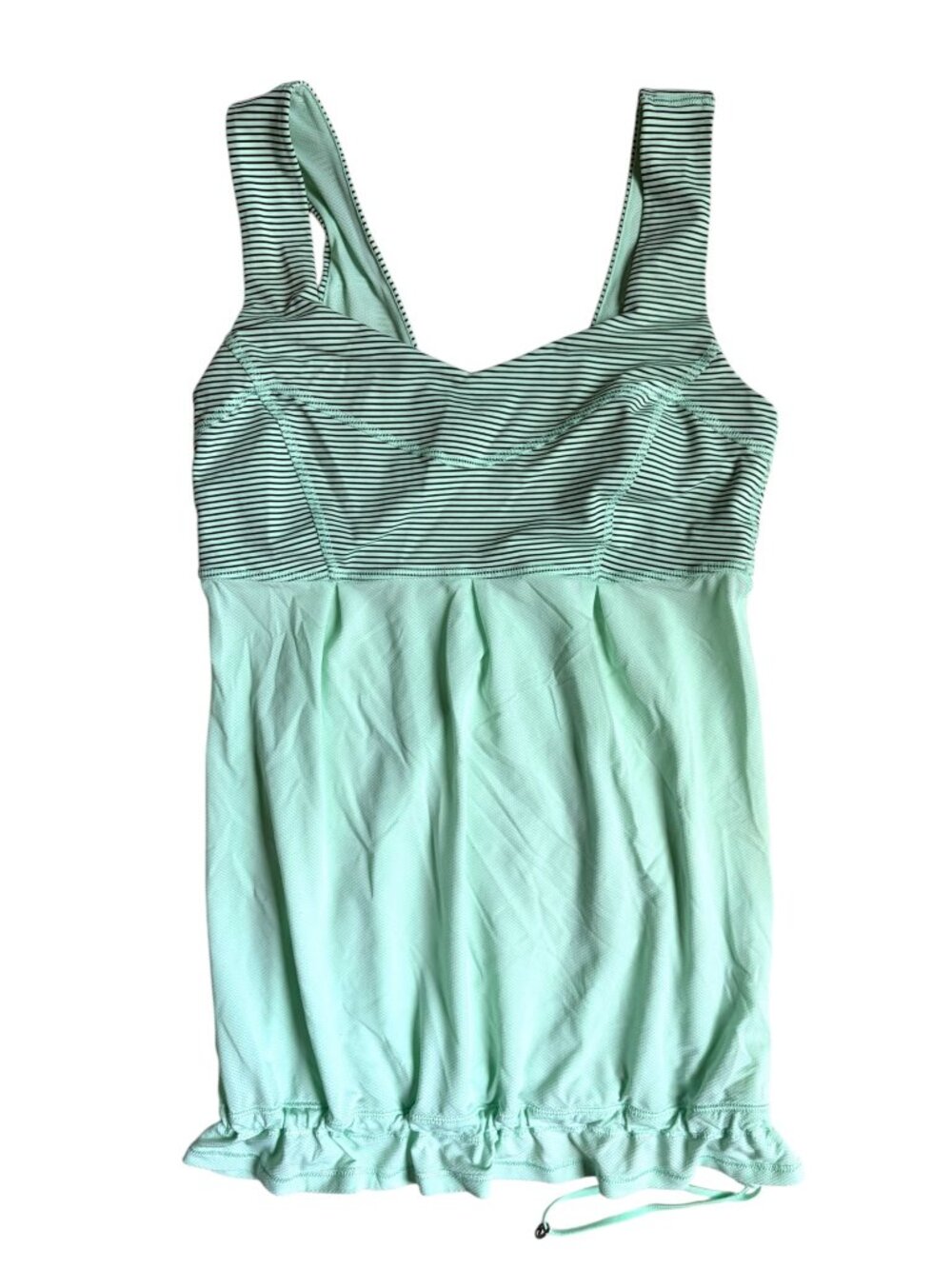 Lululemon Tame Me Tank Top (Fresh Teal / Mini Hyper Stripe Fresh Teal) - 4